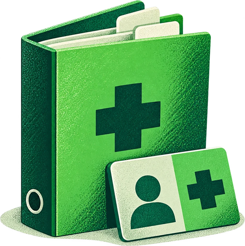 Beneficiary binder and health card.